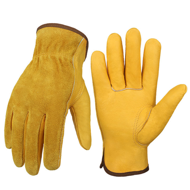 Breathable, Non-slip, Wear-resistant Construction Site Welder Protective Work Gloves