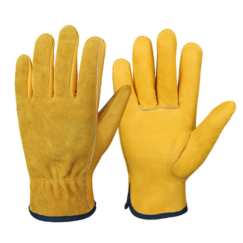 Breathable, Non-slip, Wear-resistant Construction Site Welder Protective Work Gloves